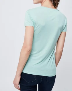 Femme John Galliano T-Shirts^T-Shirt imprimé vert d'eau/vert/blanc