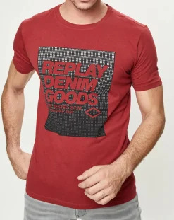 T-Shirt 3J rouge-Replay Discount