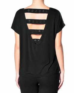 T-Shirt Jeanne noir-Huit Sale