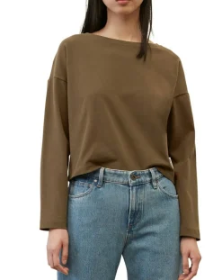 T-Shirt jersey stretch marron-Marc O'Polo Online