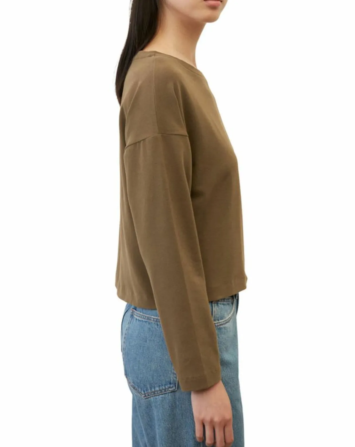 T-Shirt jersey stretch marron-Marc O'Polo Online