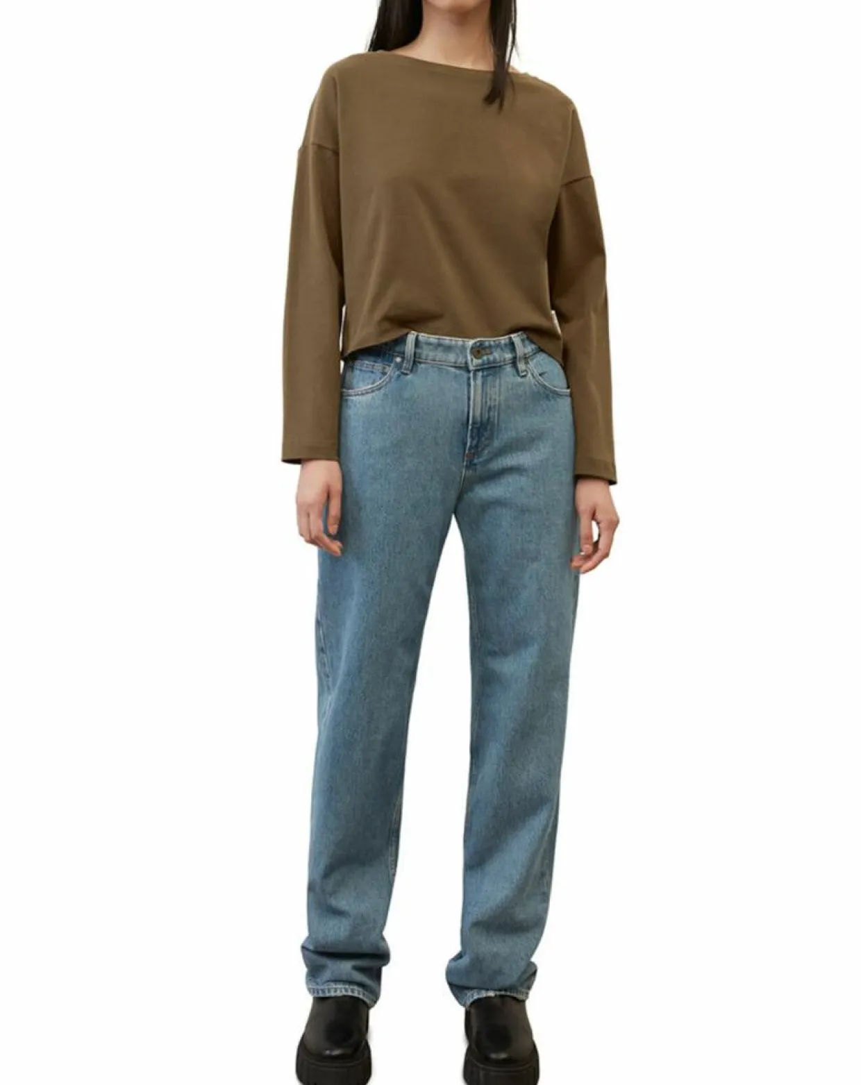 T-Shirt jersey stretch marron-Marc O'Polo Online