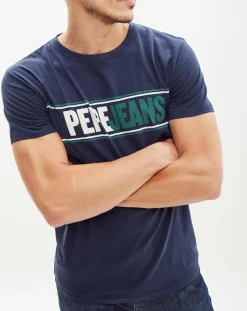 Homme Pepe Jeans T-Shirts^T-Shirt Kelian bleu marine