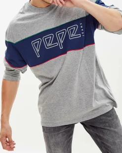 Homme Pepe Jeans T-Shirts^T-Shirt Logo Archive gris/bleu