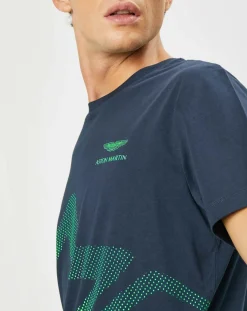 T-Shirt Logo Aston Martin Racing bleu marine-Hackett London Hot