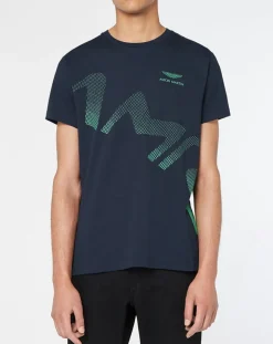 T-Shirt Logo Aston Martin Racing bleu marine-Hackett London Hot