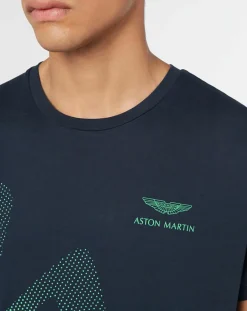 T-Shirt Logo Aston Martin Racing bleu marine-Hackett London Hot