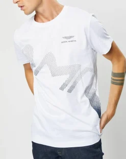 Homme Hackett London T-Shirts^T-Shirt Logo Aston Martin Racing blanc