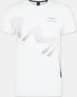Homme Hackett London T-Shirts^T-Shirt Logo Aston Martin Racing blanc
