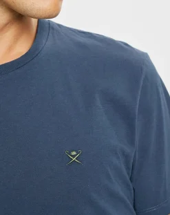 T-Shirt Logo bleu marine-Hackett London Outlet