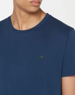 T-Shirt Logo bleu marine-Hackett London Outlet