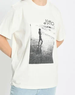 Femme Marc O'Polo T-Shirts^T-Shirt logo mop blanc