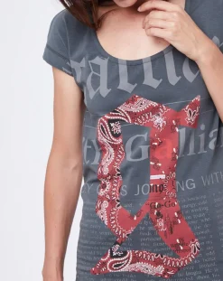 Femme John Galliano T-Shirts^T-Shirt Long gris ardoise