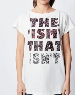 Femme John Galliano T-Shirts^T-Shirt Long imprimé blanc cassé/noir/rose