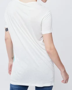Femme John Galliano T-Shirts^T-Shirt Long imprimé blanc cassé/multicolore