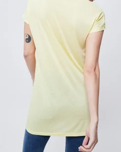 T-Shirt Long imprimé Gazette jaune poussin/jaune moutarde-John Galliano Outlet