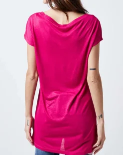 Femme John Galliano T-Shirts^T-Shirt Long imprimé Gazette rose