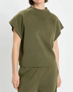 Femme Marc O'Polo T-Shirts^T-Shirt loose Crop kaki
