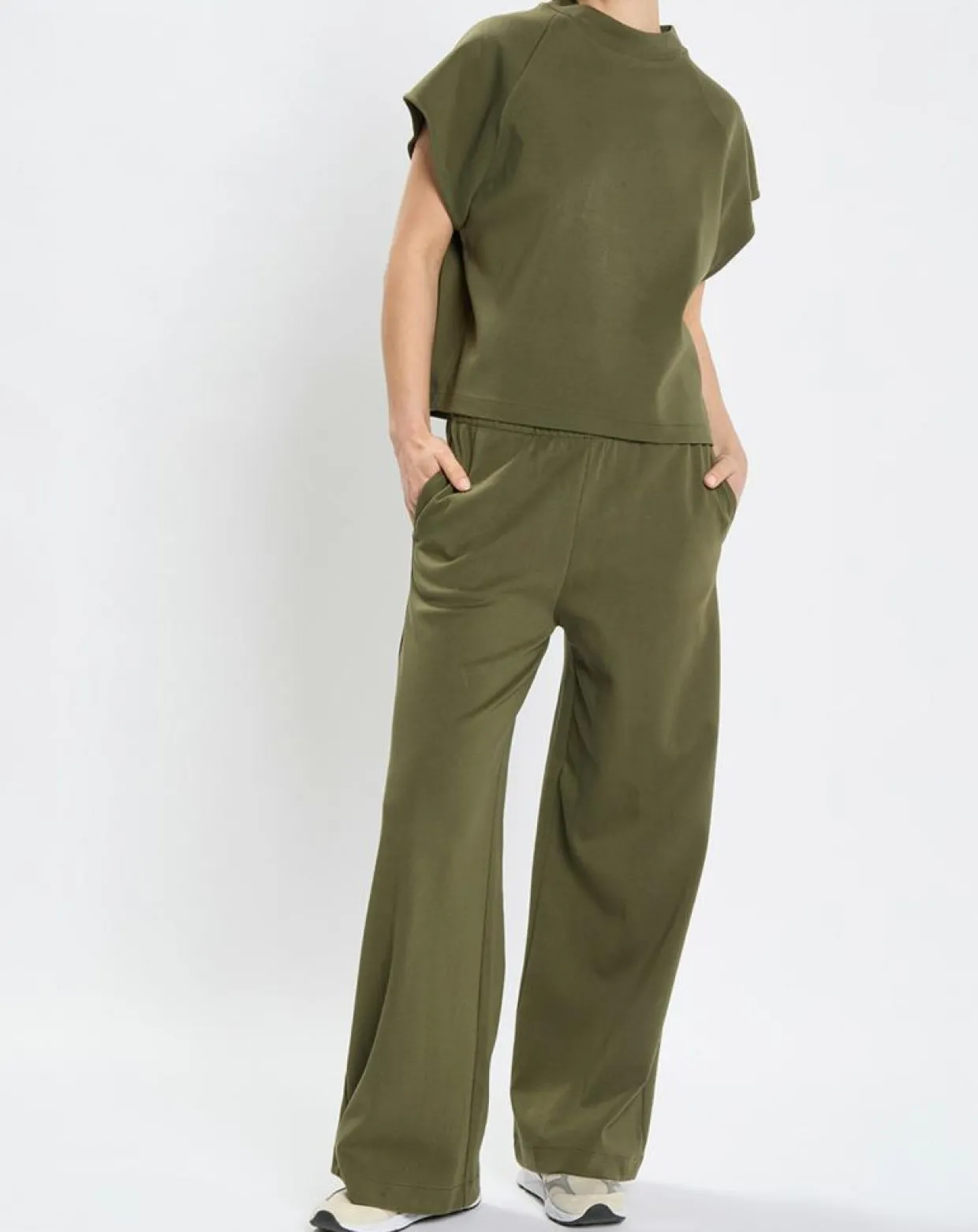 Femme Marc O'Polo T-Shirts^T-Shirt loose Crop kaki
