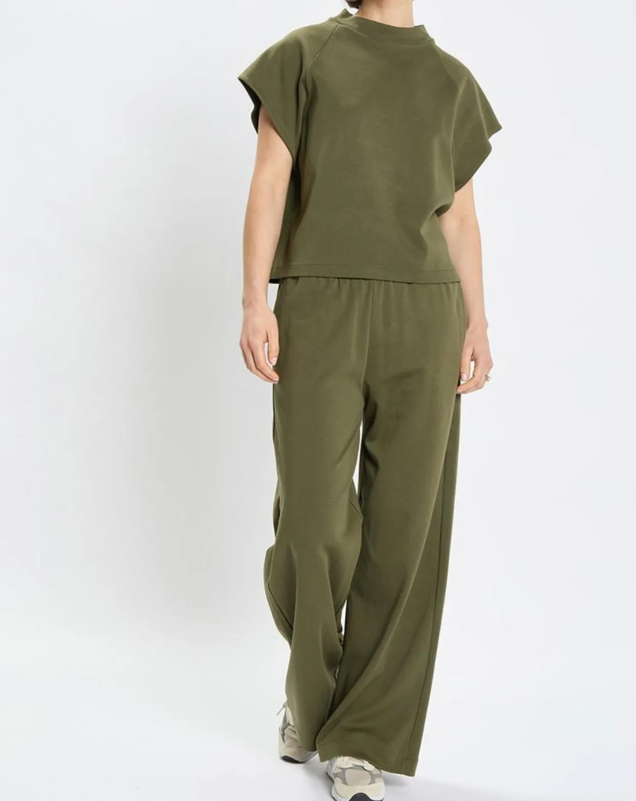 Femme Marc O'Polo T-Shirts^T-Shirt loose Crop kaki