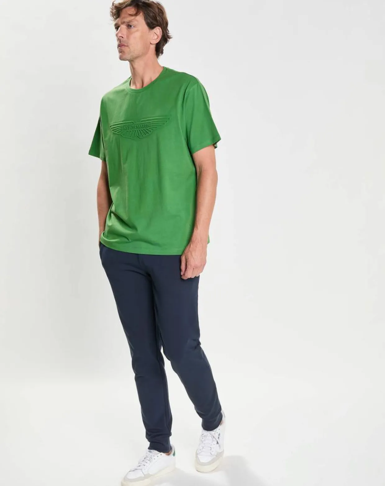 Homme Hackett London T-Shirts^T-Shirt manches courtes Aston Martin Racing Embossé vert clair