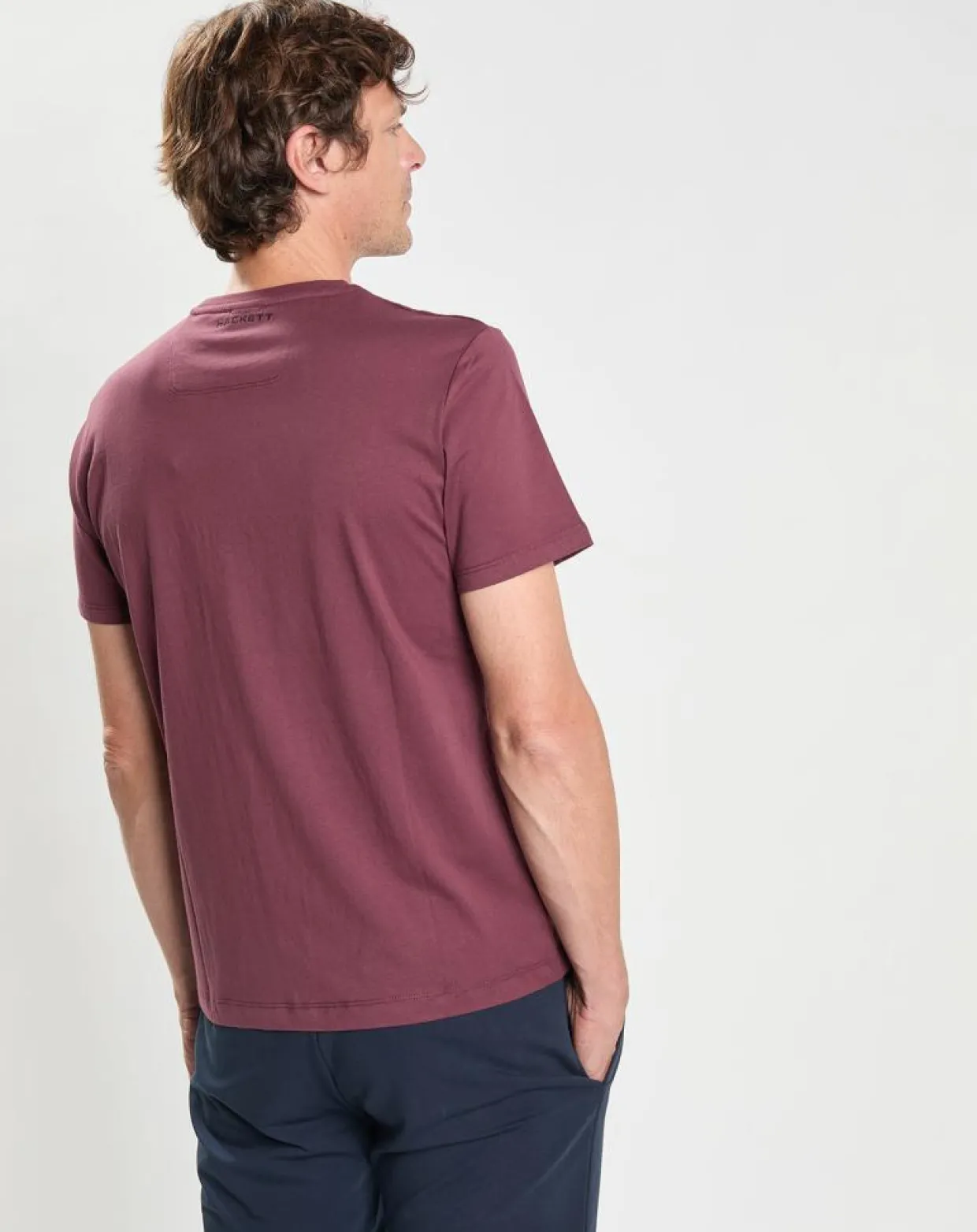 Homme Hackett London T-Shirts^T-Shirt manches courtes Aston Martin Racing Embossé bordeaux