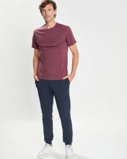 Homme Hackett London T-Shirts^T-Shirt manches courtes Aston Martin Racing Embossé bordeaux
