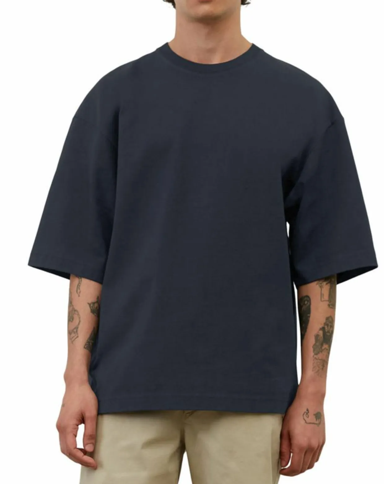 Homme Marc O'Polo T-Shirts^T-Shirt manches courtes Col Rd Oversize bleu marine