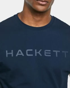 Homme Hackett London T-Shirts^T-Shirt manches courtes Hackett Face bleu
