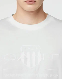 T-Shirt manches courtes Uni Blaosn Brodé T/T écru-Gant Discount