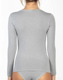 T-Shirt Manon en Micromodal gris clair-Mare New