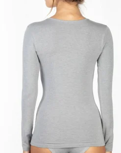 T-Shirt Marion en Micromodal gris clair-Mare Discount