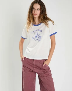 T-shirt Martha blanc/bleu-The Korner New