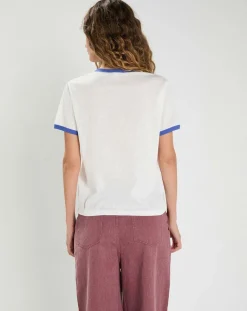 T-shirt Martha blanc/bleu-The Korner New