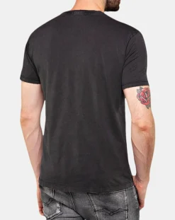 Homme Replay T-Shirts^T-Shirt Metalik noir