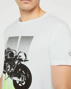 Homme Replay T-Shirts^T-Shirt Moto Bike blanc