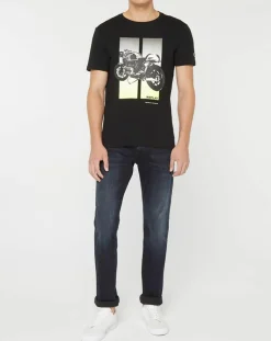 Homme Replay T-Shirts^T-Shirt Moto Bike noir