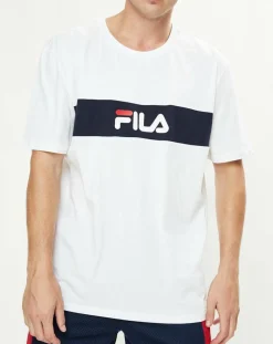 Homme Fila T-Shirts^T-Shirt Nolan blanc/marine