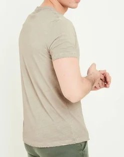 Homme Replay T-Shirts^T-Shirt Print Racing beige
