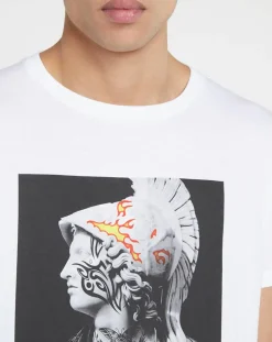 Homme Replay T-Shirts^T-Shirt print rock blanc