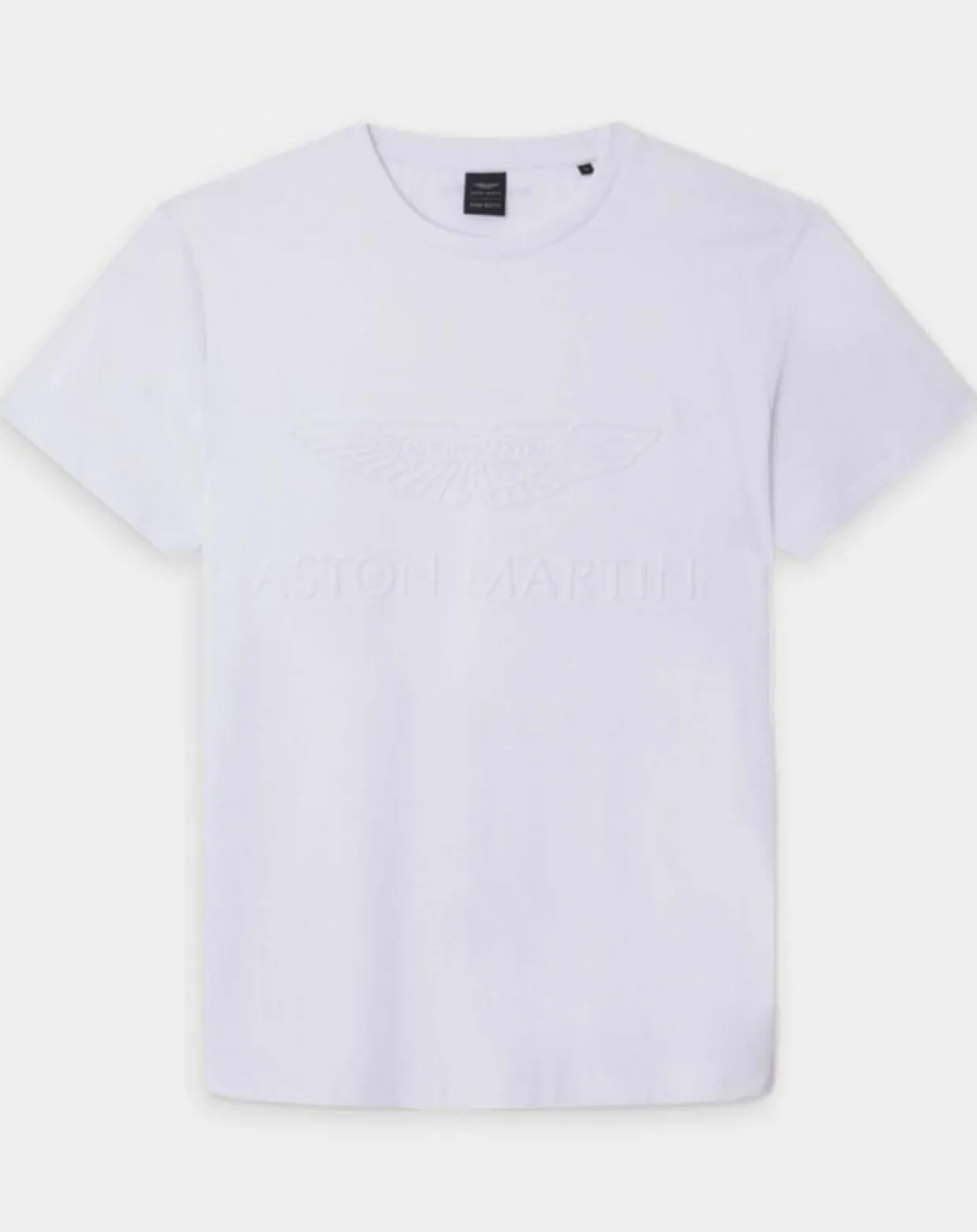 T-Shirt Regular Fit Aston Martin Racing embossé blanc-Hackett London