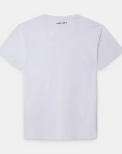 T-Shirt Regular Fit Aston Martin Racing embossé blanc-Hackett London
