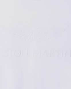 T-Shirt Regular Fit Aston Martin Racing embossé blanc-Hackett London