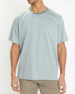 Homme Hackett London T-Shirts^T-Shirt Regular Fit Mercerisé à rayures milleraie vert clair