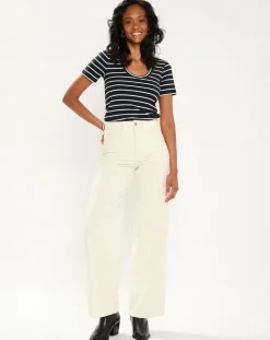 Femme Esprit T-Shirts^T-Shirt Rib bleu marine