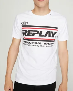 Homme Replay T-Shirts^T-Shirt Sport blanc