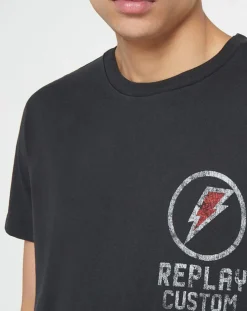 Homme Replay T-Shirts^T-Shirt storm custom noir