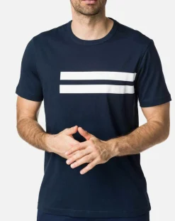 Homme Rossignol T-Shirts^T-Shirt Stripes bleu marine