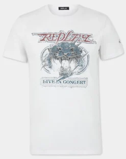 T-Shirt Tiger blanc-Replay Discount