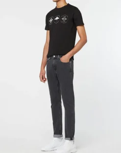 Homme Replay T-Shirts^T-Shirt Tri Logo Cent noir